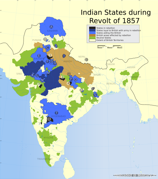 530px-Indian_revolt_of_1857_states_map_s