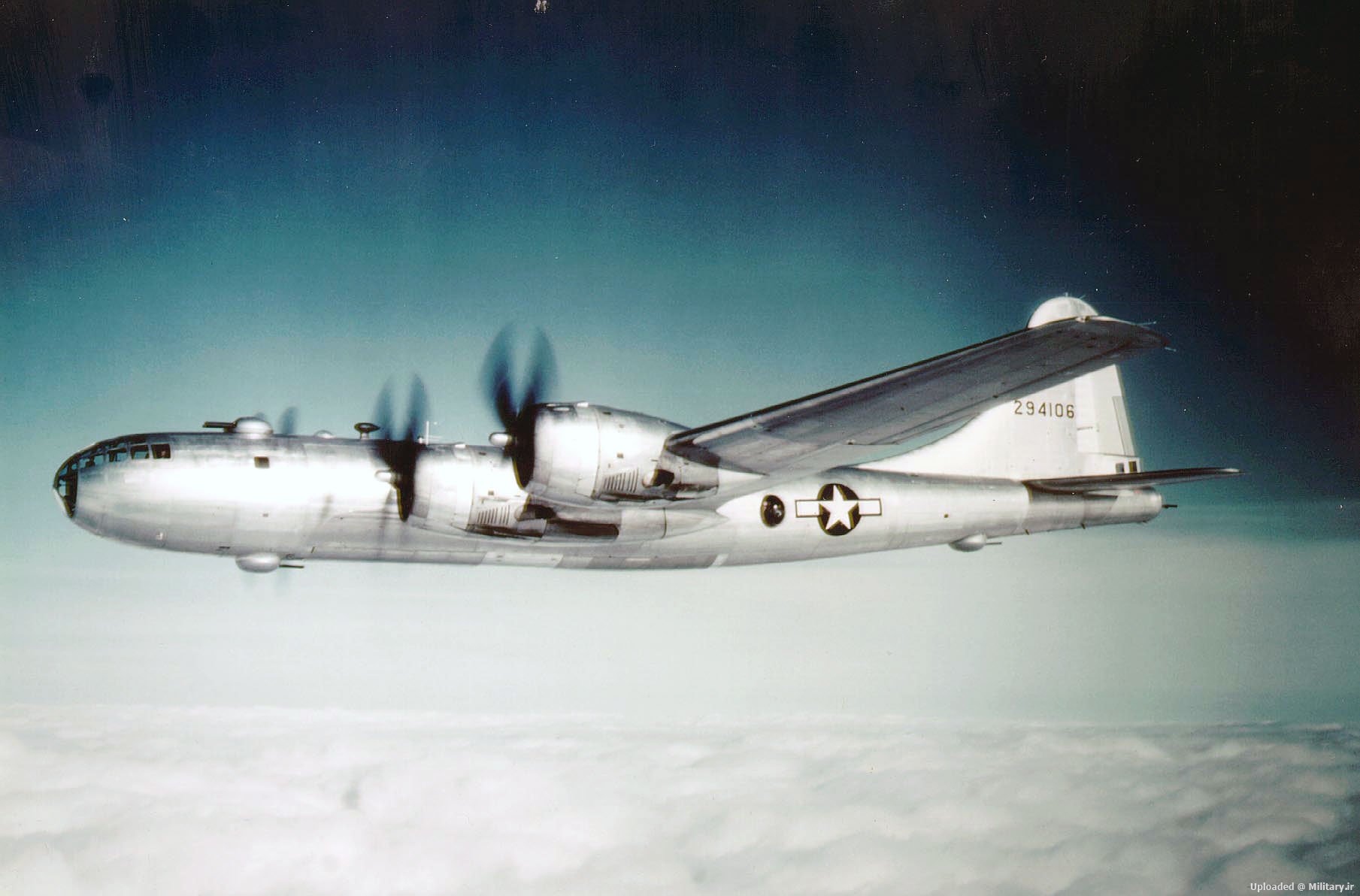B-29_Bomber_on_a_long_range_mission_in_l