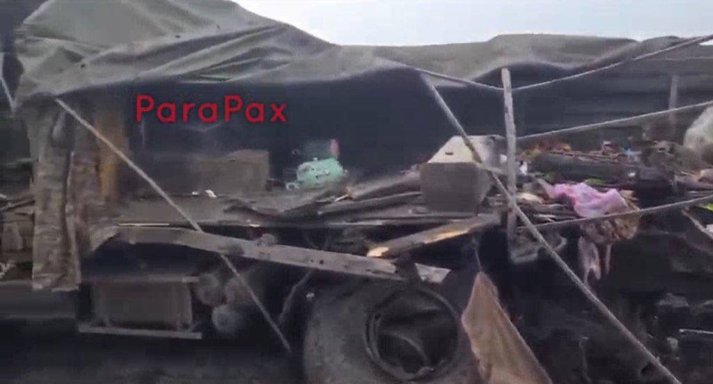 Russian_truck_hit_a_mine2C_eight_wounded