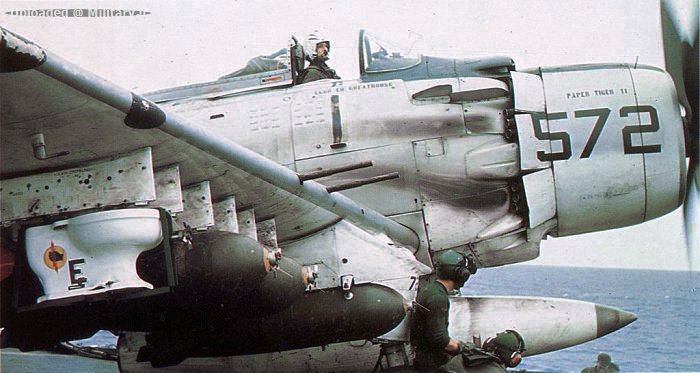 A-1H_Skyraider_of_VA-25_with_toilet_bomb
