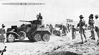 British_supply_convoy_in_Iran2C_headed_b