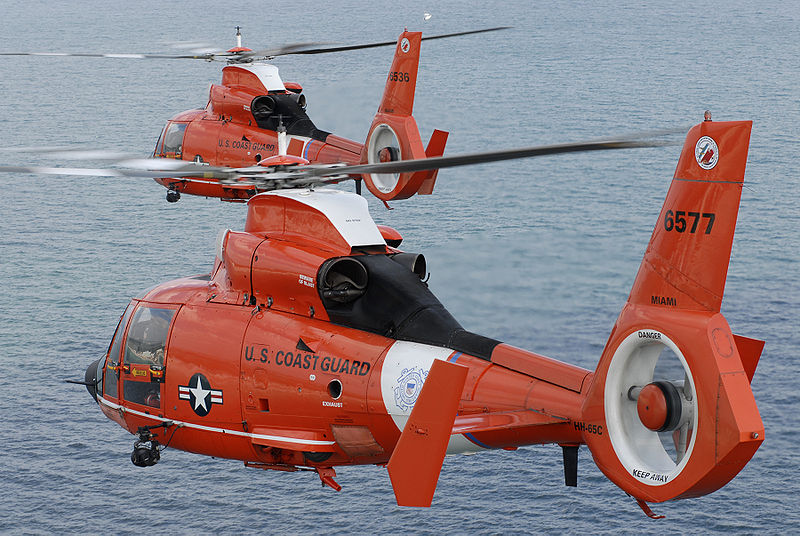 800px-Two_coast_guard_HH-65C_Dolphin_hel